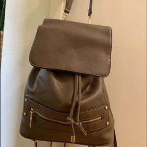 Mauve back pack purse